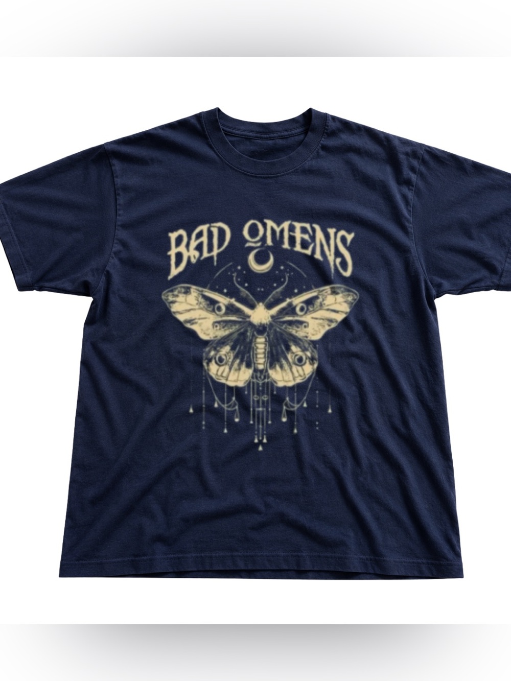Bad Omens Gildan Navy Graphic T-Shirt, Vintage Style